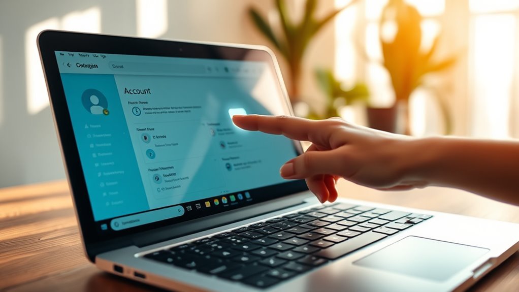 access and update account information