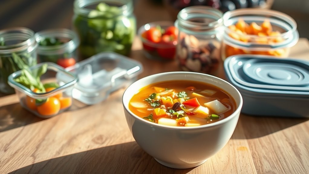 avoid heating plastic containers
