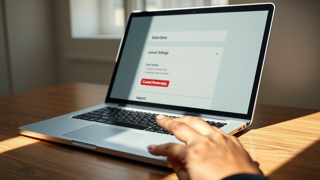 cancel subscription before renewal
